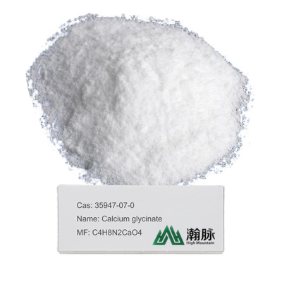 Produit additif alimentaire de poudre de glycinate d'Alcium de poudre de CAS 35947-07-0 C4H8N2CaO4 de glycinate de calcium