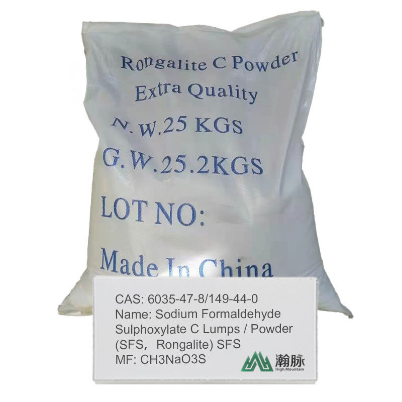 SFS chimique à applications multiples Sulfoxylate de formaldéhyde de sodium (CAS 6035-47-8) / Rongalite (149-44-0) Pourcentage de pureté de 99%